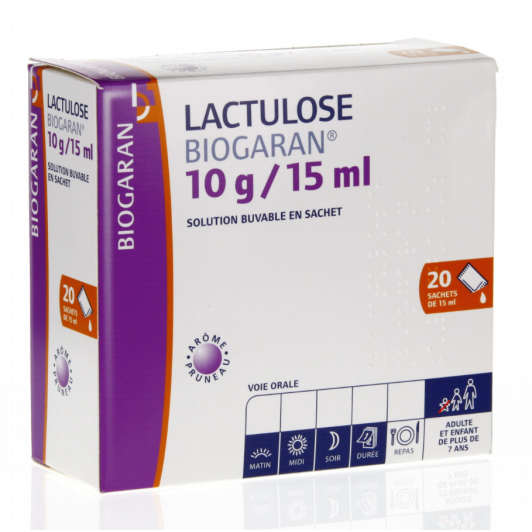 Lactulose 10 g / 15 ml Biogaran Solution Buvable 20 sachets