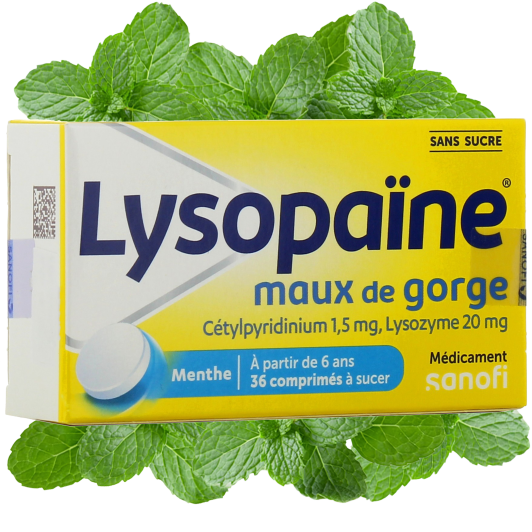 Lysopaïne Maux de Gorge Pastilles Menthe