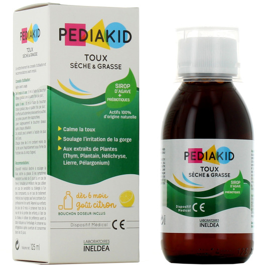 Pediakid toux sèche et grasse 125 ml - Pharmacie de la Paderne