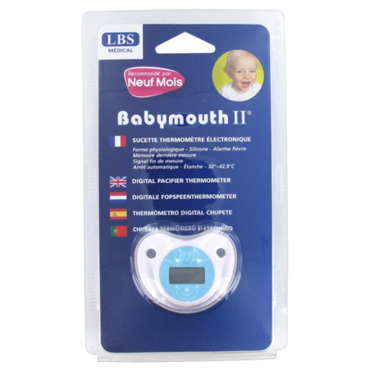 Tétine thermomètre électronique Babymouth - Mesure température bébé