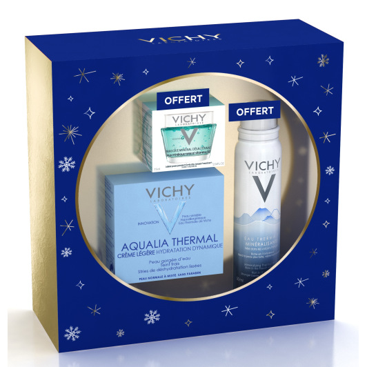 VICHY AQUALIA THERMAL Crème Légère Hydratation Dynamique - 50 ml + Eau Thermale Offerte + Masque Minéral Offert