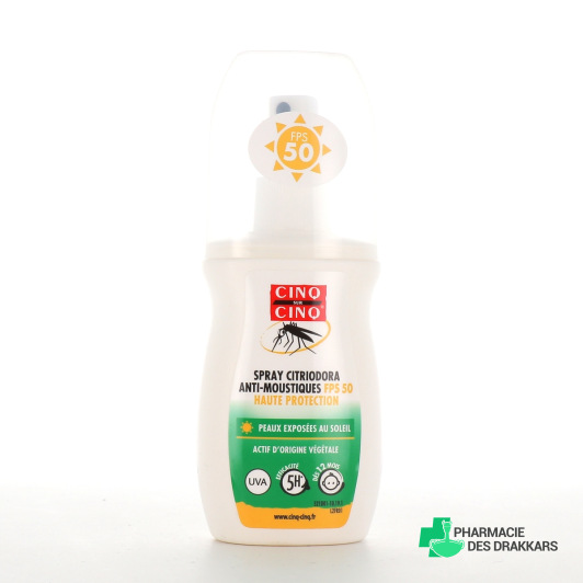 Cinq sur Cinq Spray citriodora anti-moustiques haute protection SPF50