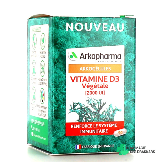 Arkogélules Vitamine D3 végétale 2000 UI