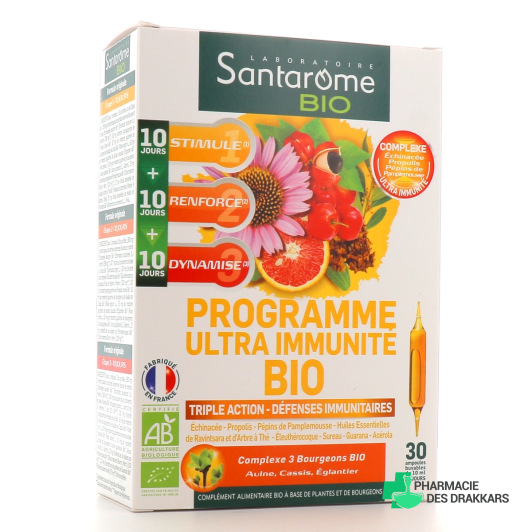 Santarome Programme Ultra Immunité Bio 30 ampoules