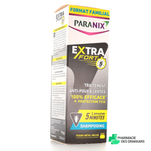 Paranix Extra Fort 5 Minutes Shampooing Anti-Poux et Lentes