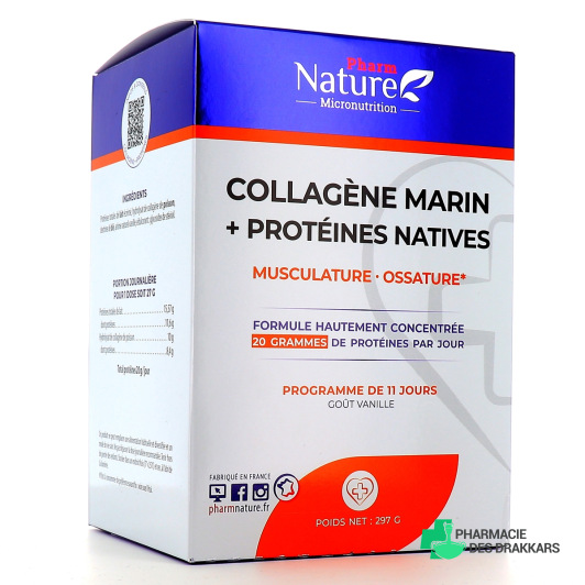 Pharm Nature Collagène Marin + Protéines Natives Musculature Ossature