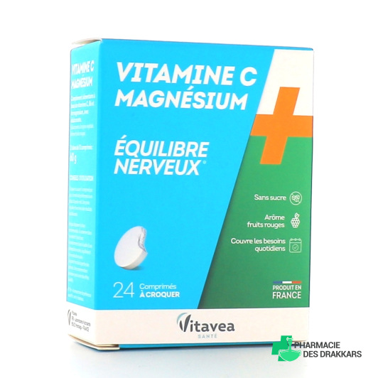 Vitavea Équilibre Nerveux Vitamine C Magnésium 24 Comprimés