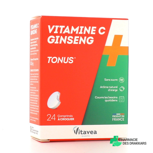 Nutrisanté Tonus Vitamine C Ginseng 24 comprimés