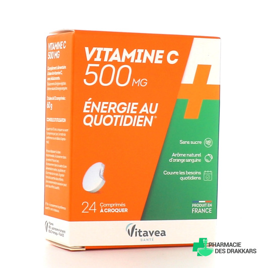 Nutrisanté Energie au Quotidien Vitamine C 500mg 24 comprimés à croquer