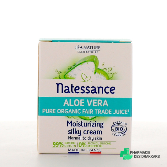 Natessance Crème Soyeuse Hydratante Aloe Vera Bio
