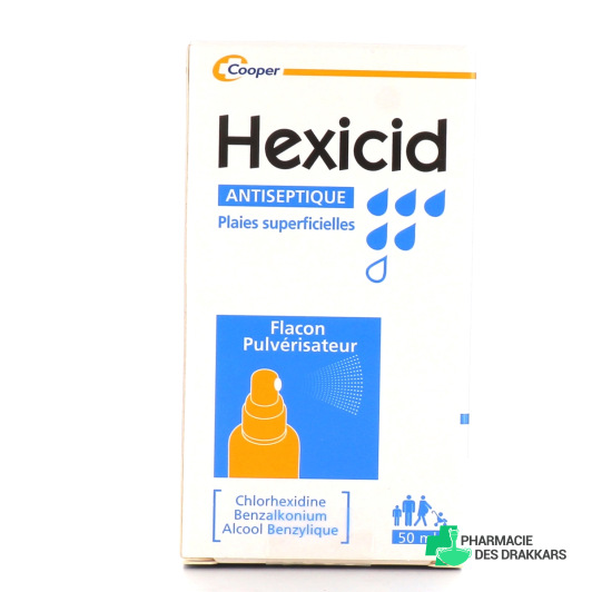 Hexicid Solution Antiseptique en Spray 50 ml