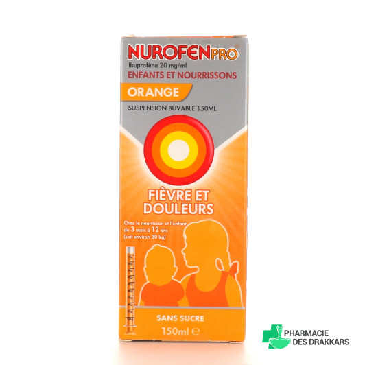NurofenPro 20 mg / ml suspension buvable sans sucre 150 ml