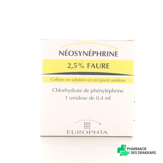 Néosynéphrine 2,5% Faure Unidoses de 0,4 ml
