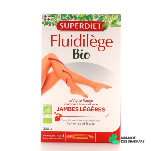 Super Diet Fluidilège Bio Jambes Légères 20 ampoules
