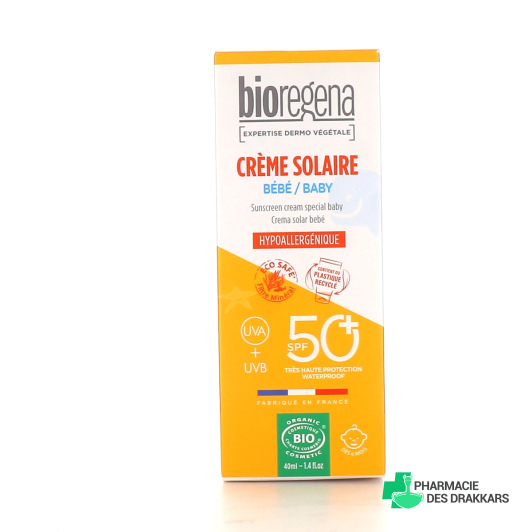 Bioregena Crème Solaire Bio Bébé SPF 50+