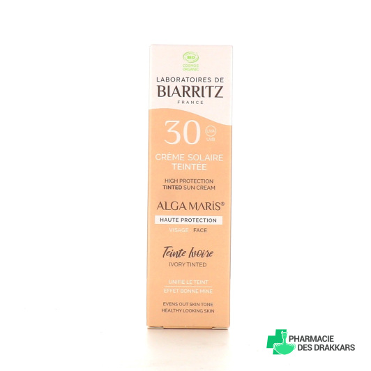 Laboratoires de Biarritz Alga Maris Crème solaire visage teintée SPF30