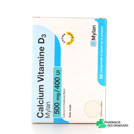 Calcium Vitamine D3 500 mg/400 UI Mylan
