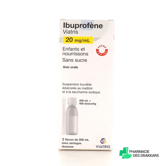 Viatris Ibuprofène 20mg/ml suspension buvable