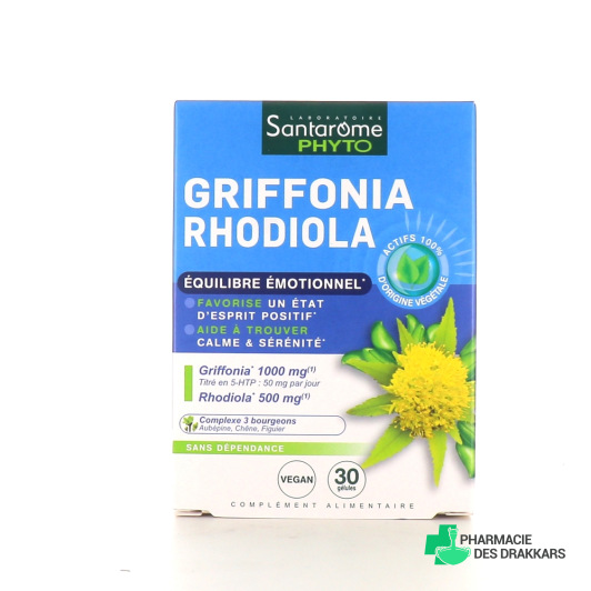 Santarome Griffonia Rhodiola 30 gélules