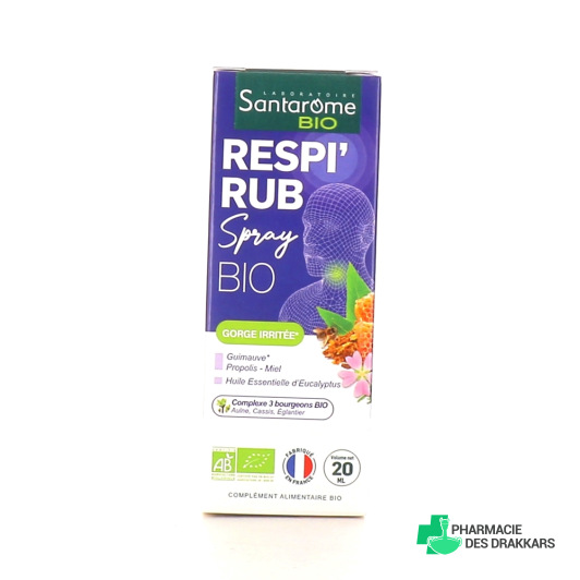 Santarome Bio Respi'Rub Spray Bio Gorge irritée
