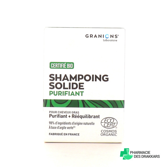 Granions Cheveux Shampoing Solide Purifiant Bio