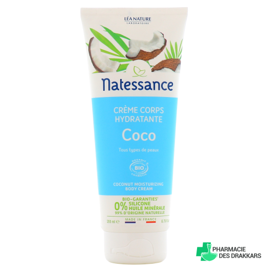 Natessance Crème Corps Hydratante Coco Bio