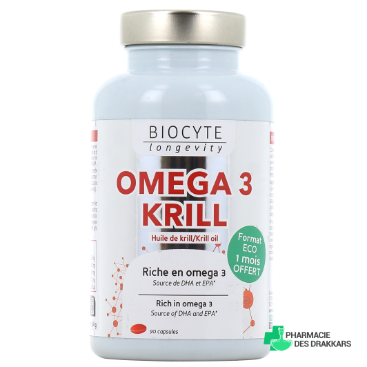 Biocyte Longevity Oméga 3 Krill Huile de Krill