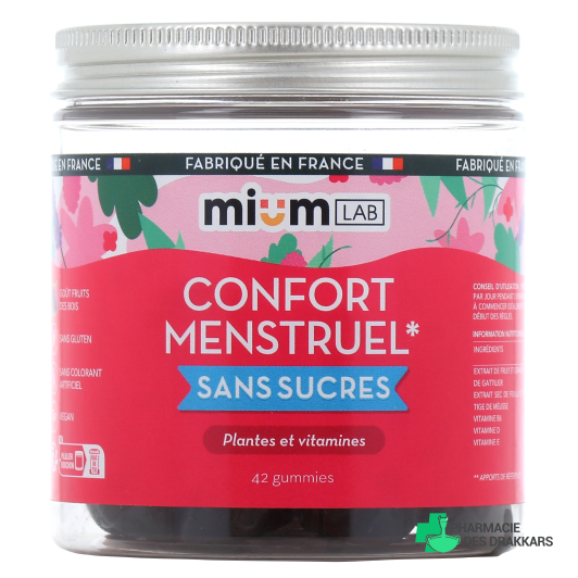 Mium Lab Confort Menstruel Gummies sans sucres