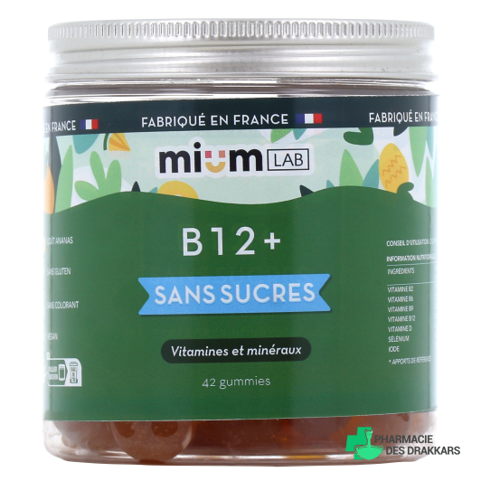Mium Lab Vitamine B12+ Gummies sans sucres