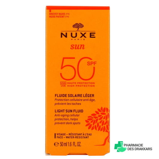 Nuxe Sun Fluide Solaire Léger Haute Protection Visage SPF 50