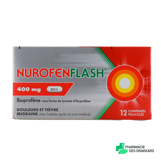 NurofenFlash Ibuprofène 200 mg ou 400 mg 12 comprimés
