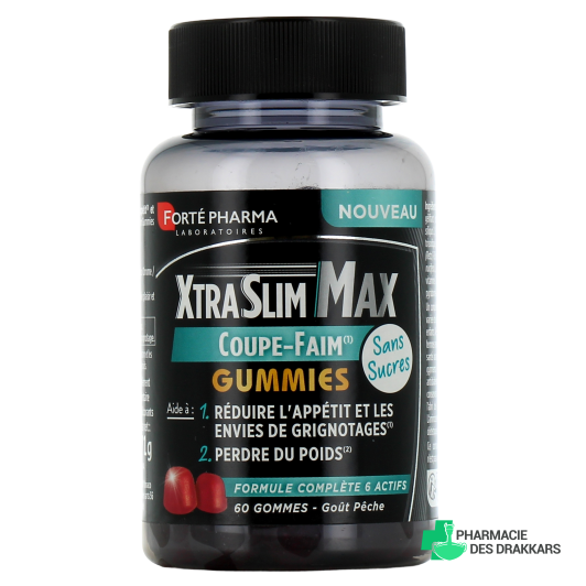 XtraSlim Max Coupe-Faim Gummies sans sucres