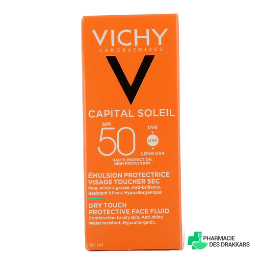 Vichy Capital Soleil Emulsion Toucher Sec Anti-Brillance SPF50