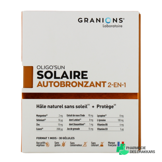Granions Oligo'Sun Solaire Auto-Bronzant 2 en 1