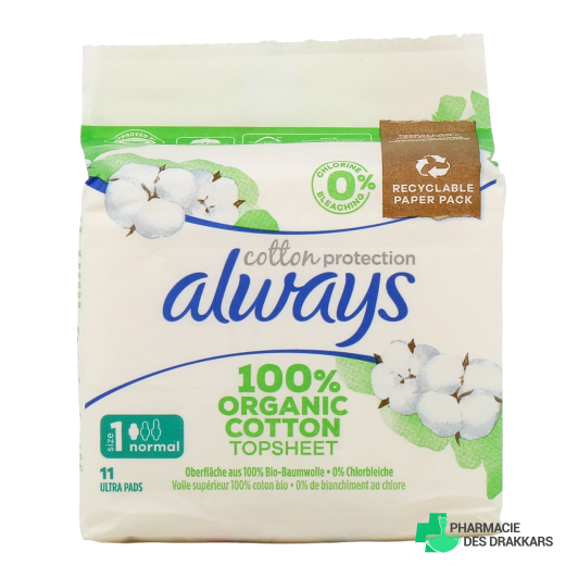 Always Cotton Protection Serviettes Hygiéniques Bio