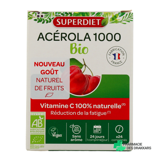 Super Diet Acérola 1000 Bio Comprimés à croquer