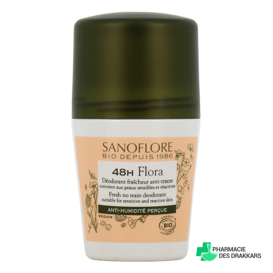 Sanoflore Déodorant Fraicheur Bio Anti-traces 48h Flora