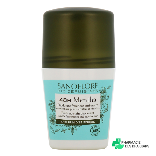 Sanoflore Déodorant Fraicheur Bio Anti-traces 48h Mentha