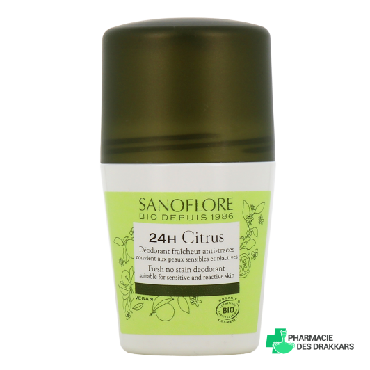 Sanoflore Déodorant Fraicheur Bio Anti-traces 24h Citrus