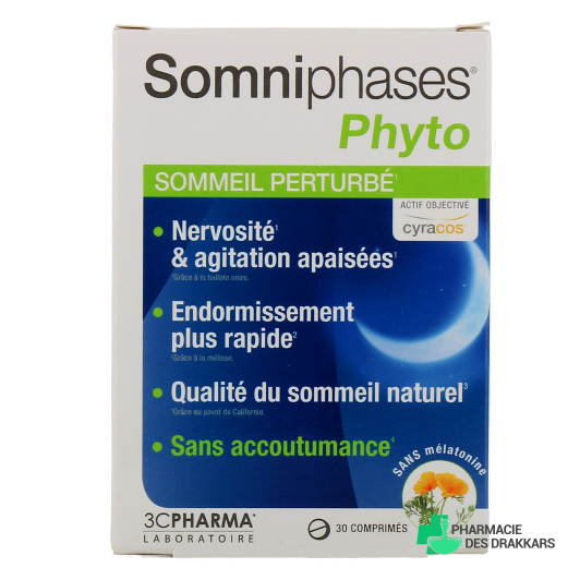 Somniphases Phyto Sommeil Perturbé 30 comprimés