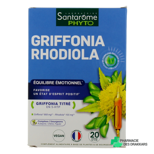 Santarome Bio Griffonia Rhodiola 20 ampoules