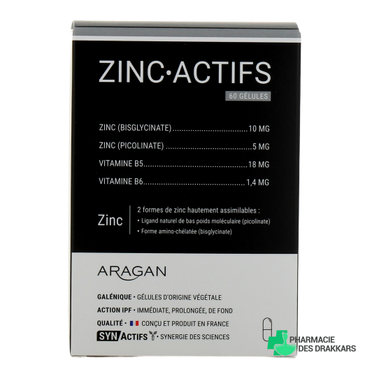 Synactifs Zinc Actifs 60 gélules