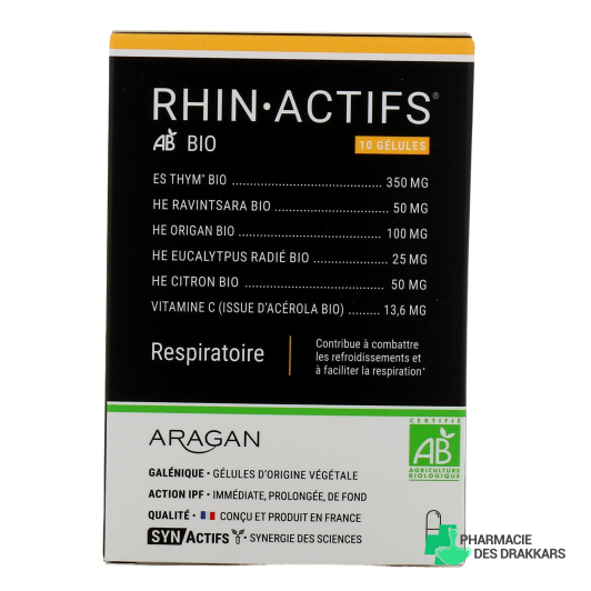 Synactifs Rhin Actifs Bio Respiratoire 10 gélules
