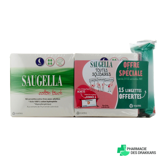 Saugella Cotton Touch Serviettes Extra-Fines