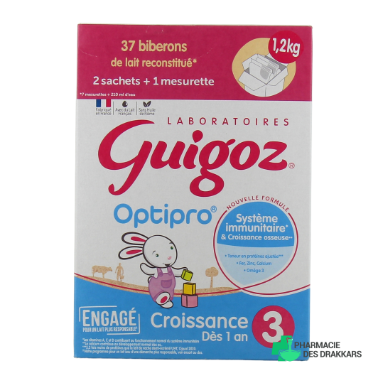 Guigoz Optipro Croissance Lait 3ème âge