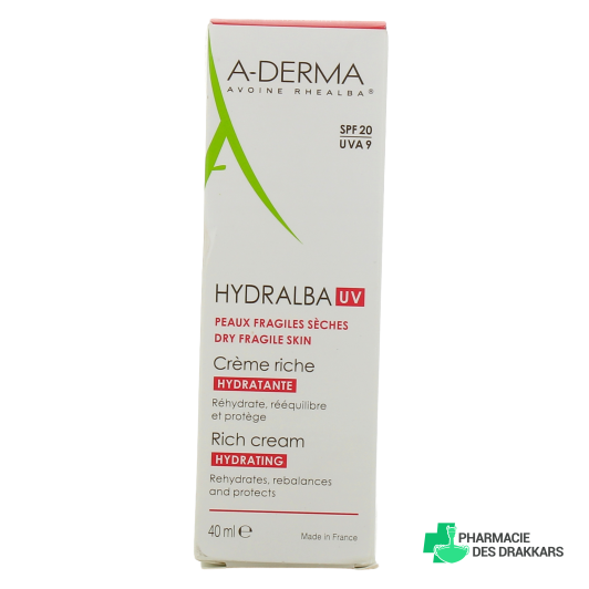 A-Derma Hydralba UV Crème Hydratante Légère ou Riche