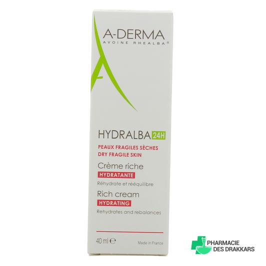 A-Derma Hydralba 24h Crème Hydratante Légère ou Riche