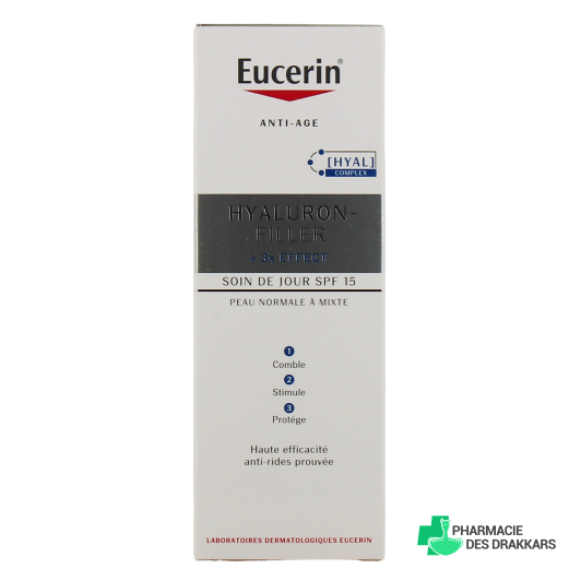 Eucerin Hyaluron-Filler 3X Effect SPF 15 Soin de jour Peau normale à mixte