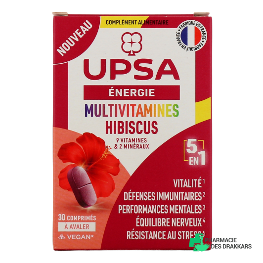 UPSA Energie Multivitamines Hibiscus