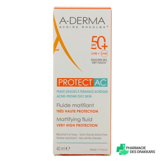 A-Derma Protect AC Fluide Solaire Matifiant SPF 50+